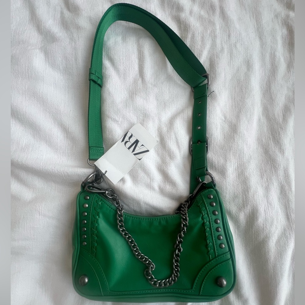 Zara, Green Handbag/Purse, Brand New